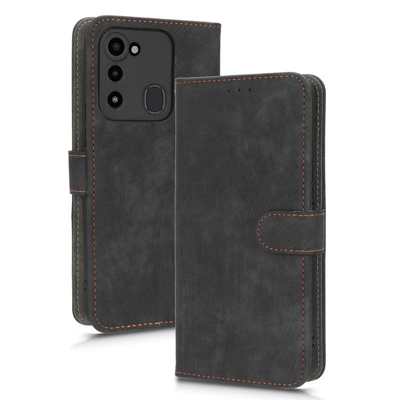Tecno Spark 8C & Spark Go 2022 Leather Flip Case with Anti-Theft Card Holder