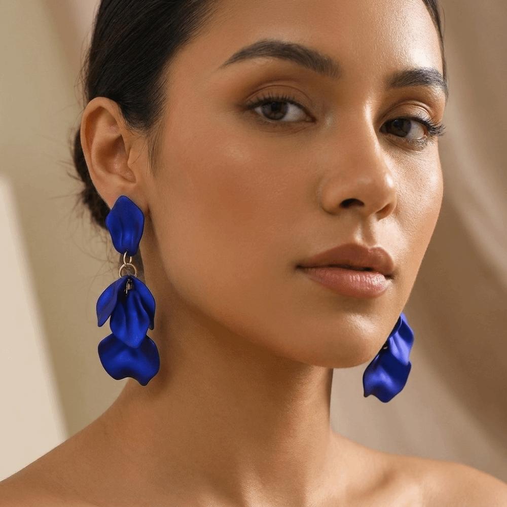 Zinc Zinc Alloy Petal Tassel Earrings Sweet Dangle Earrings Acrylic Drop Earrings Formal Occassion