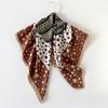 Polka Dot Pumpkin Scarf Square Scarf Light Luxury Style Versatile Thin Women's Scarf Spring and Summer New Simple Scarf