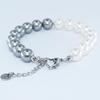 jewelCOUNTY Half & Half Pearl Bracelet[White/Grey]