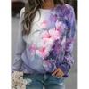 New Winter 3D Print Colorful Florals Sweatshirts Women Fashion Streetwear Pullovers Harajuku Y2k Unisex Clothing Girls Funny Top