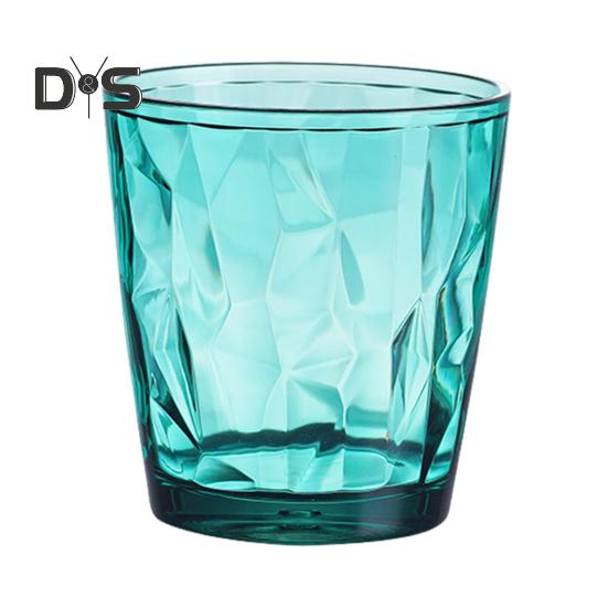 Красочные полупрозрачные стаканы для воды 310 мл, стаканы с ромбовидным узором, небьющиеся, термостойкие, без бисфенола А, штабелируемые стаканы для домашних вечеринок, ресторанов