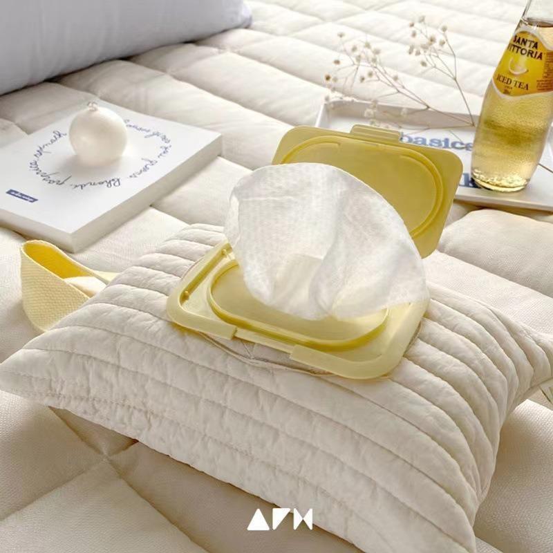 Вышитый чехол для детской коляски Съемный чехол для салфеток Держатель для бумаги Коробка для хлопковых салфеток Удобный мешок для хранения влажных салфеток