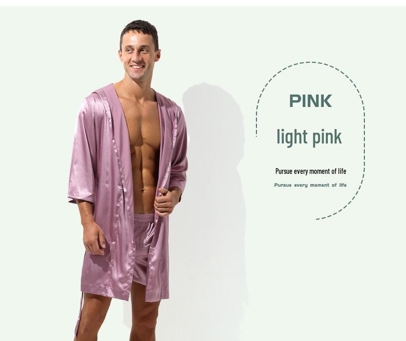 Унисекс Легкий Халат с Длинным Рукавом и Завязками - Однотонный Большого Размера для Мужчин и Женщин.
