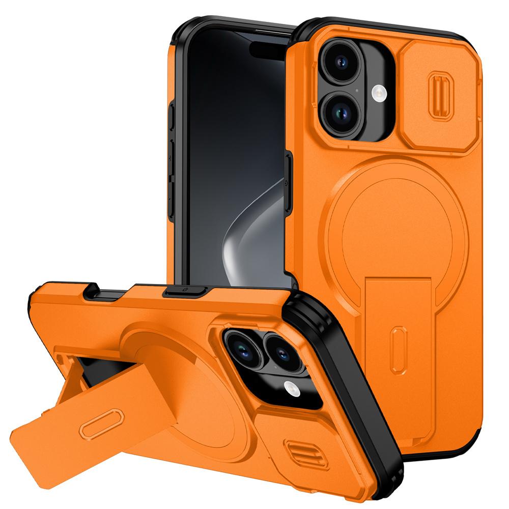 Противоударный Складной Магнитный Чехол-Подставка для Телефона Для iPhone 17 16 15 14 13 12 11 Pro Max Air 16E Полная Защита Объектива