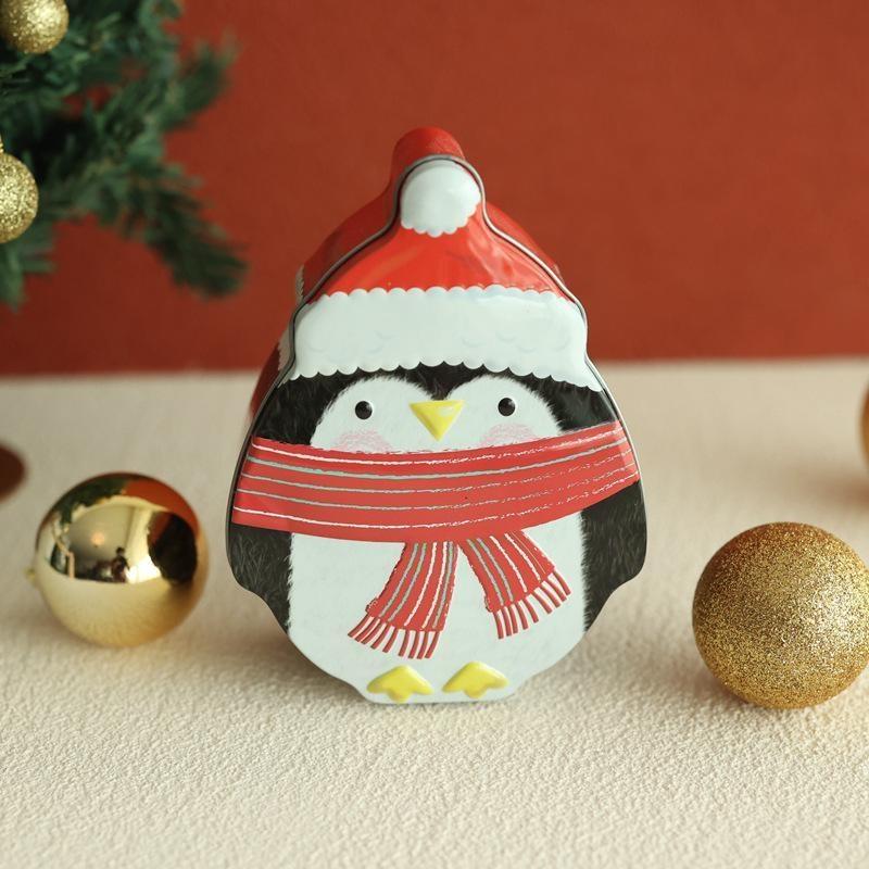 Gingerbread Man Iron Gift Sugar Box Christmas Merry Home Decoration New Year Christmas Gift Box Christmas Decoration 1 Piece