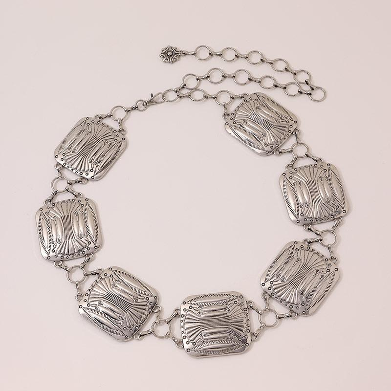 Высококлассная женская поясная цепочка в стиле ретро, старая, винтажная, бохо. Модная металлическая цепочка на талию для горячей девушки-миллениала.