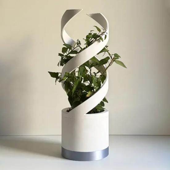 Электрический вращающийся цветочный горшок, настольный цветочный горшок, вращающийся в двойной спирали, для подоконника, журнального столика, балкона, декора