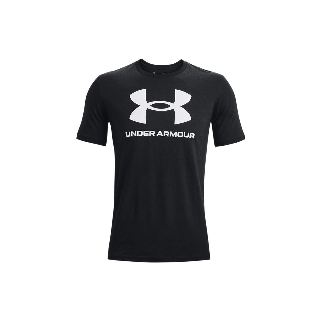 Under Armour Повседневная спортивная футболка с большим логотипом, мужские топы, черная 1370862-001
