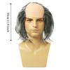 Straight Old Man Bald Wig Curly Halloween Balding Wig Party Cosplay Funny Bald Wig  Masquerade Show