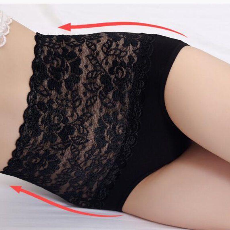 Luxurious Women Lace High Waist Seamless Underwear Panties For Ultimate Comfort L-2xl