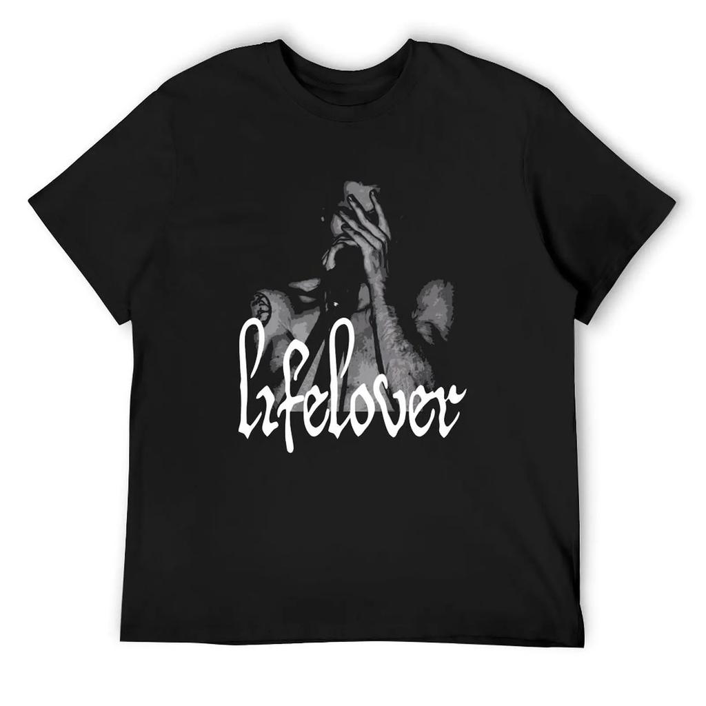 Футболка Lifelover Band Lead, свободные размеры, быстросохнущая эстетическая одежда, мужские футболки