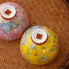 Enamel color teacup ceramic master cup court style Guochao retro tea bowl household kung fu tea set tea cup gift box