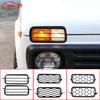 2pcs Stainless Steel Car Front Fog Light Cover Honeycomb Grille Grill Trim For LADA NIVA Auto External