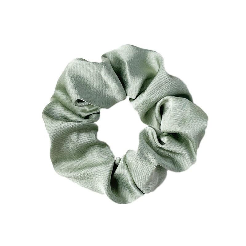 Satin Pig Large Intestine Hair Band Solid Color Fabric Head Flower European and American Headrope Rubber Band Hair Accessories