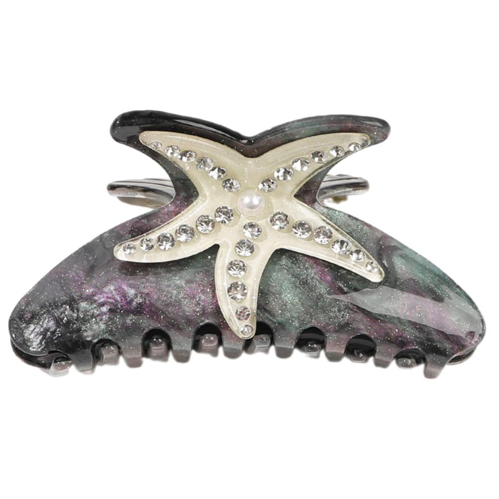 Acrylic Ocean Themed Hair Claw Secure Hold Hair Clip With Trendy Shark Pattern Fashion Hair Accessory For Daily Styling