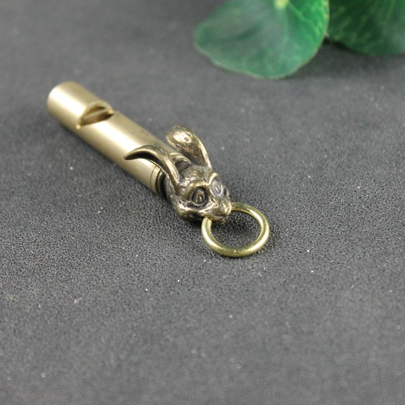 Copper Wild Boar Rhino Eagle Boa Lion Wolf Kirin Lizard Keychain Pendants Outdoor Referee Whistle Vintage Wild Survival Whistles