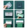 Kitchen Trash Bag Roll Holder Wall Mounted Self-Adhesive Garbage Bag Holder Garbage Film Roll Storage Box Shelf