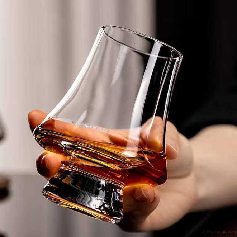 2PCS Crystal Glass Whiskey Cup Clear Tasting Glasses Drinking Glass Old Fashioned Whisky Glass for Scotch Bourbon Liquor Tequila