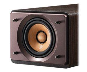 JVC Kenwood Серия Wood Cone, оснащенная совместимым с источником звука USB-компонентом для записи, коричневым EX-S55-T Bluetooth, воспроизведением с высоким разрешением,