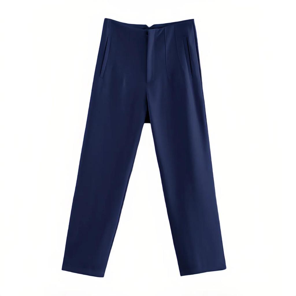 Женские формальные брюки прямого кроя с драпировкой, облегающие фигуру