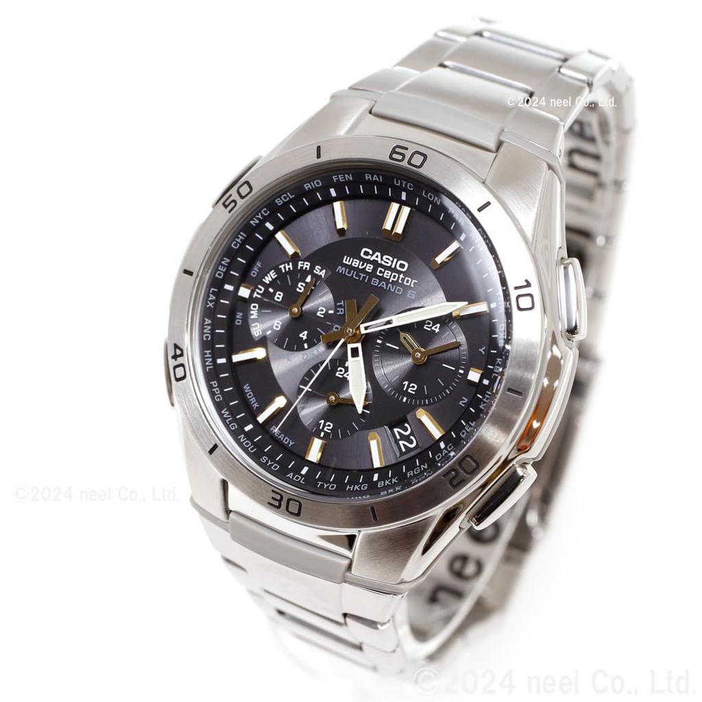 Мужские серебристые часы Casio Wave Ceptor WVQ-M410DE-1A3JF с солнечной батареей и радиоконтролем (Официальный японский продукт)
