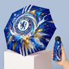 Chelsea FC Узор Печатный Мини 5 Сложений 8 Спиц Компактный Зонт Ветрозащитный Водонепроницаемый Легкий Портативный Складной