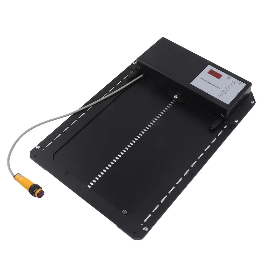 IP44 Автоматическая дверь курятника с подсветкой Инфракрасный антизажимной таймер Датчик света Пульт дистанционного управления