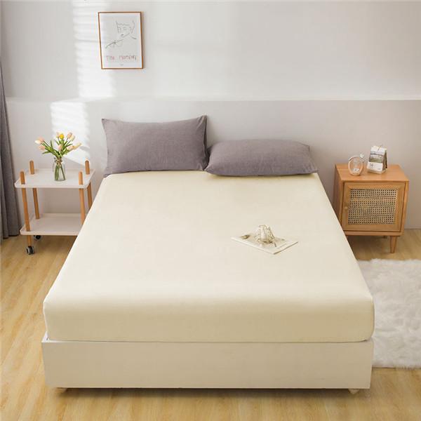 Простыня из 100% хлопка. Мягкий и толстый наматрасник. Регулируемый защитный чехол для белья. Сплошной цвет. Покрывало без наволочки.
