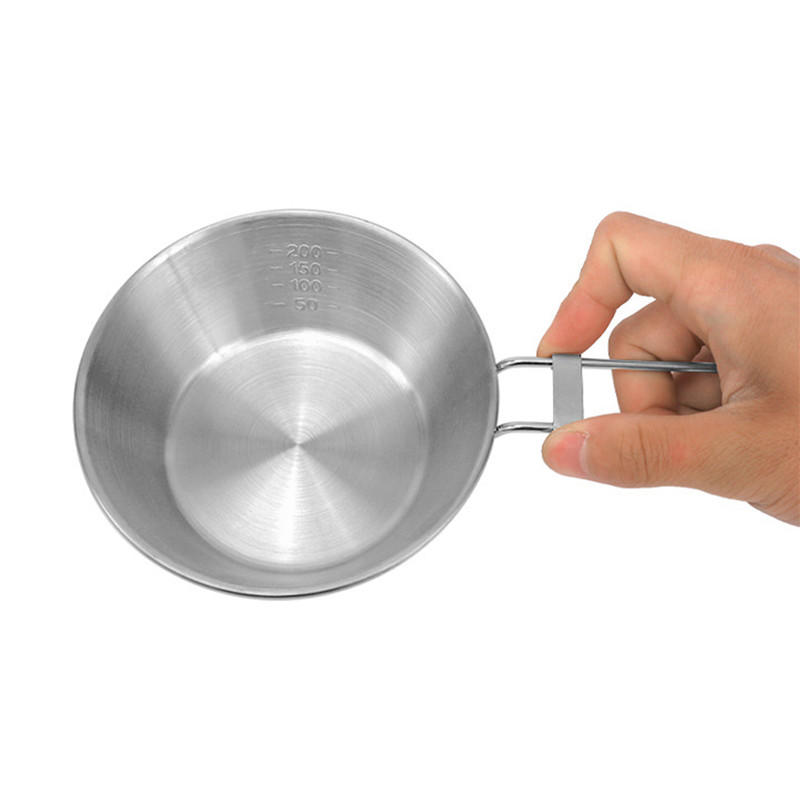 300 мл/550 мл нержавеющая сталь складная миска для кемпинга на открытом воздухе многофункциональная круглая миска для еды с ручкой