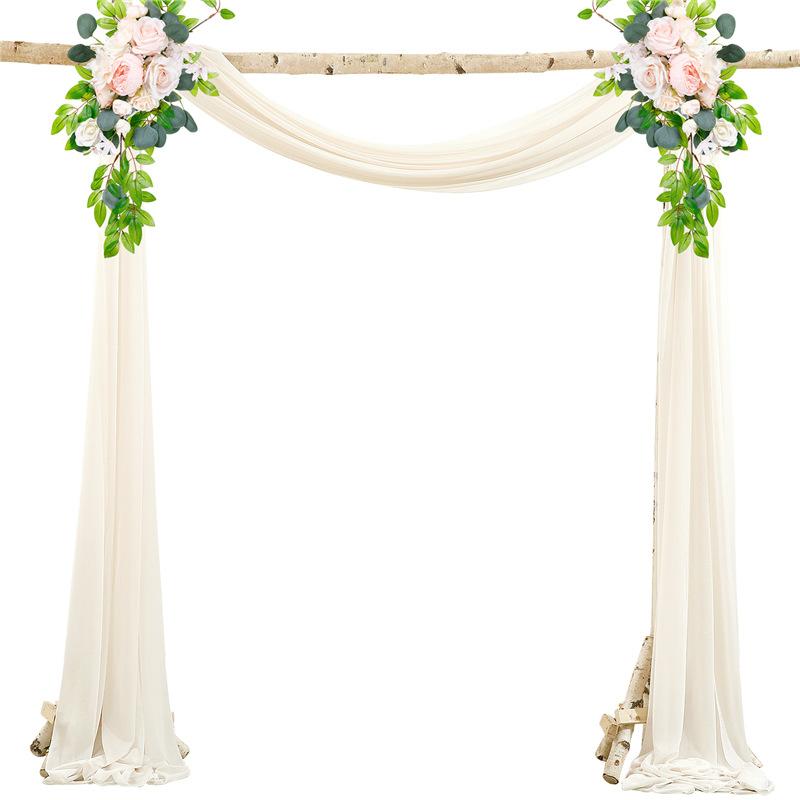 Свадебная арка драпировка шифоновая ткань драпировка занавес свадьба день рождения вечеринка фон декор своими руками свадебный шифон прозрачный праздничные принадлежности