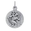 [R5040] - Handcrafted Silver Pendant 'Saint Christopher' (rhodium) - 18 Mm