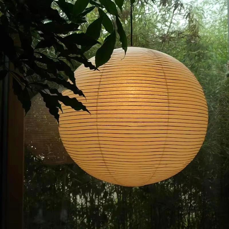1PC Round Rice Paper Japanese Paper Art Lampshade Lantern Ball Spherical Lampshade Artistic 30/40cm