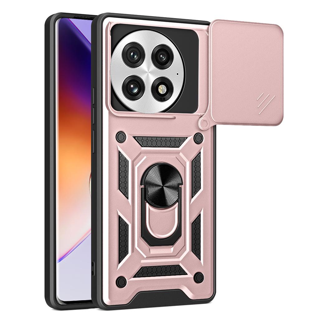 Чехол для OnePlus 13 со шторкой для камеры, из ПК+ТПУ, с подставкой, чехол для телефона