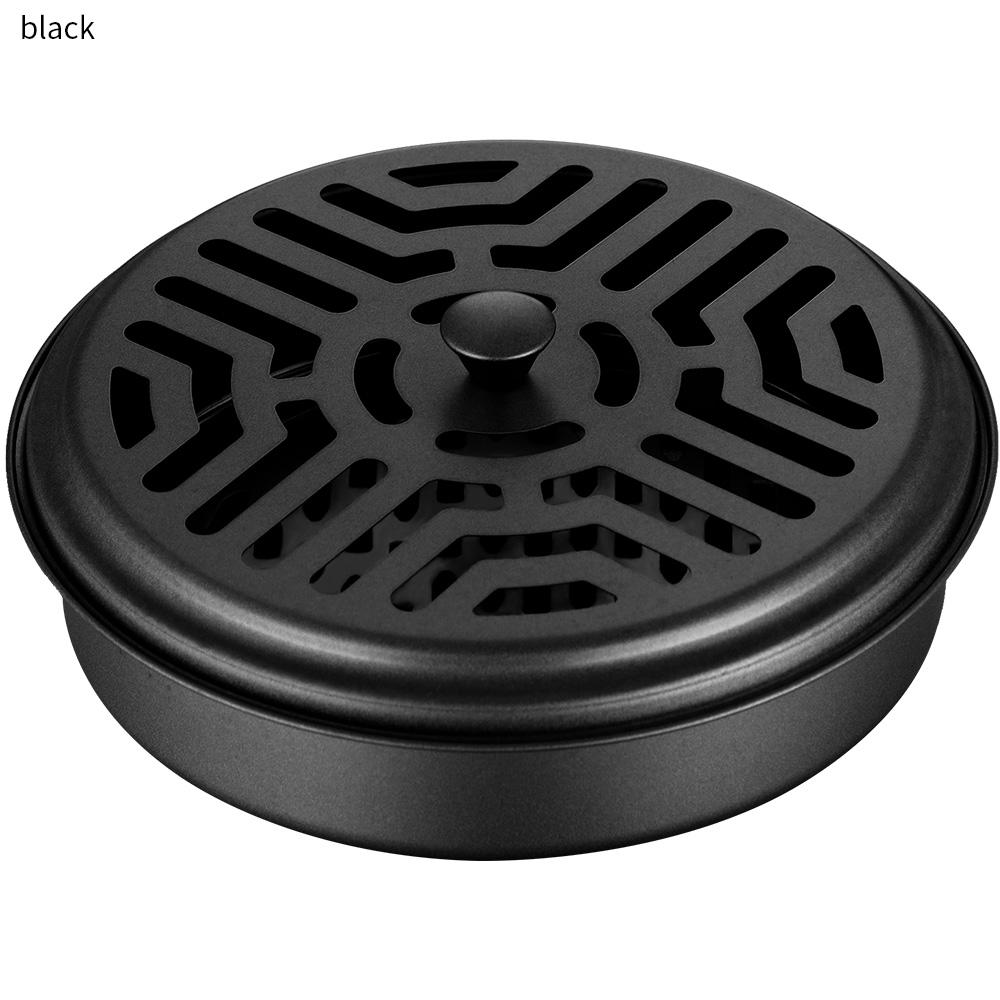 Стойка из сандалового дерева, репеллентная пластина для благовоний с крышкой, держатель спирали от комаров, металлический поднос, защита от комаров, полезный домашний отель, прочный Porta