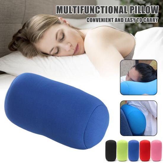 Цилиндрическая подушка Встроенные частицы пены Рулонная подушка из микрошариков Мягкая диванная подушка Подушка для сна в спальне Подушка для шеи Подставка для спины Отдых