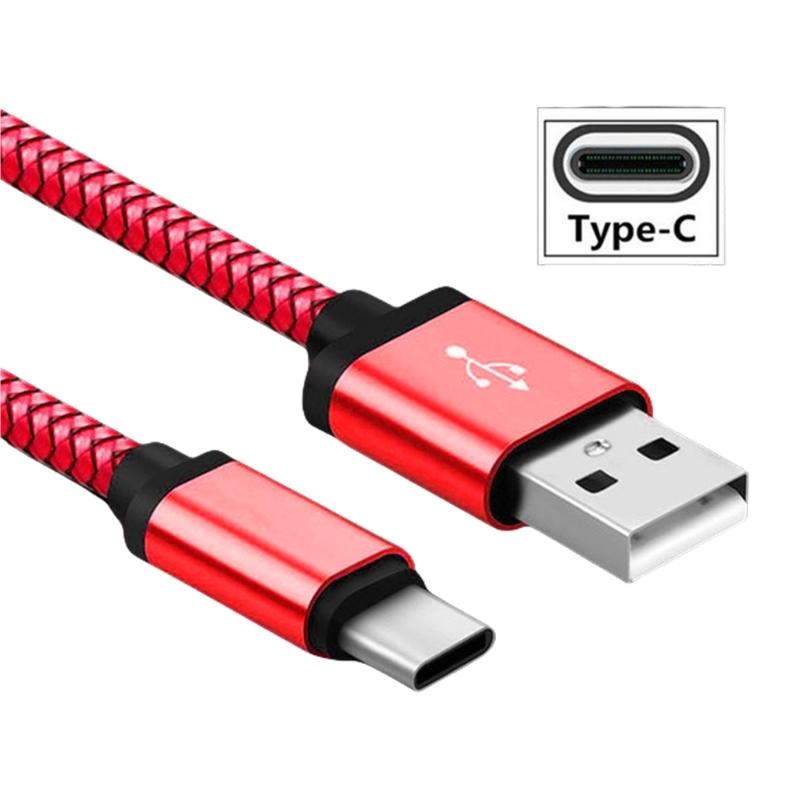 Нейлоновый плетеный кабель Type C для быстрой зарядки, зарядный кабель USB A для телефонов, планшетов, адаптеров питания, эффективный