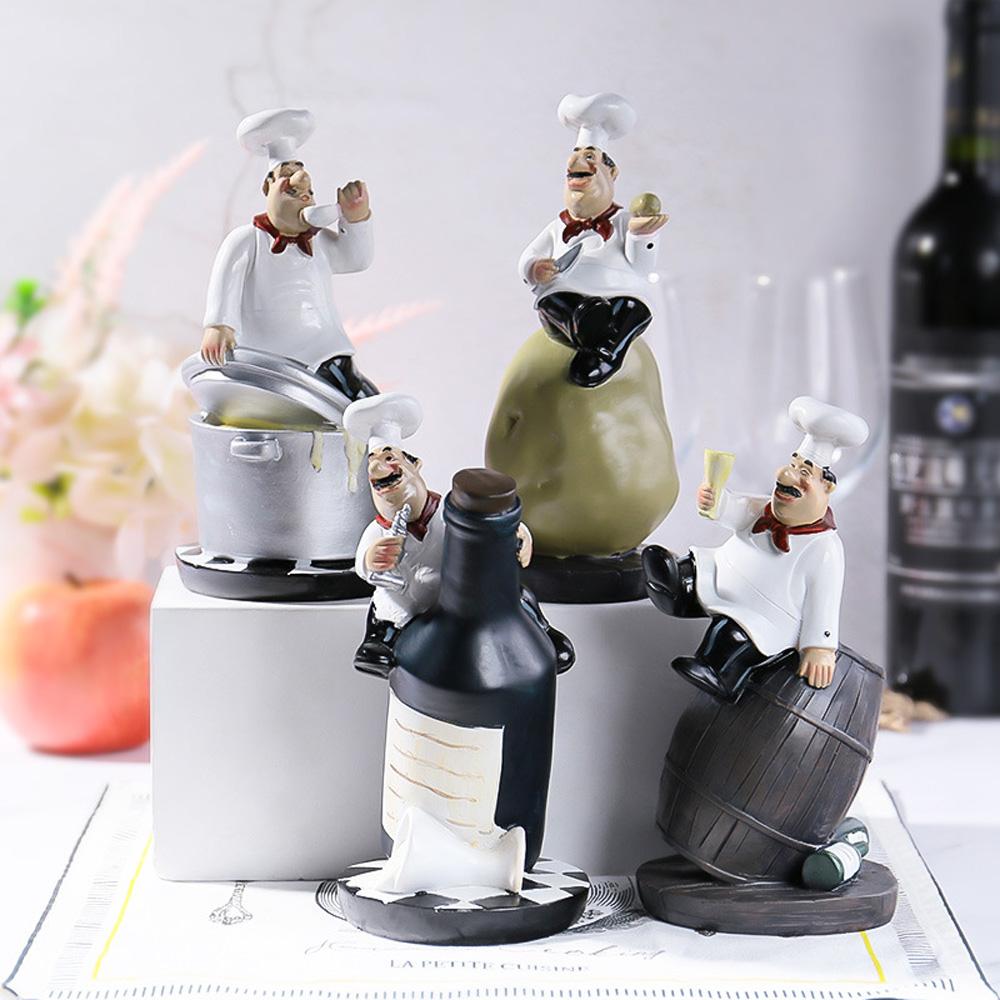 New Figure Model Toys Gift Chef Cooking Drinking Statue Living Room Decoration Crafts Ornaments Artwork