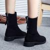 Fashion Ankle Elastic Sock Boots Chunky High Heels Stretch Women Autumn Sexy Booties Pointed Toe Women Pump Size 33-43 678