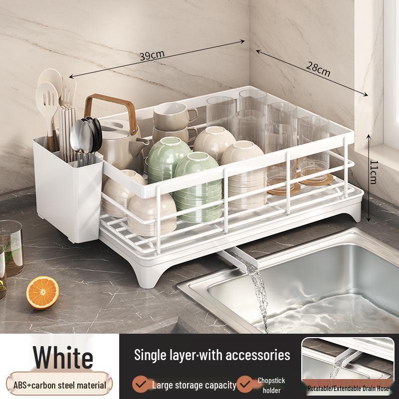 Многофункциональная кухонная сушилка для посуды с многоярусным хранением и поддоном для воды