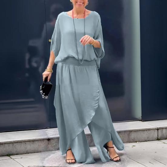 Женский повседневный комплект из двух частей шифона больших размеров для матери невесты