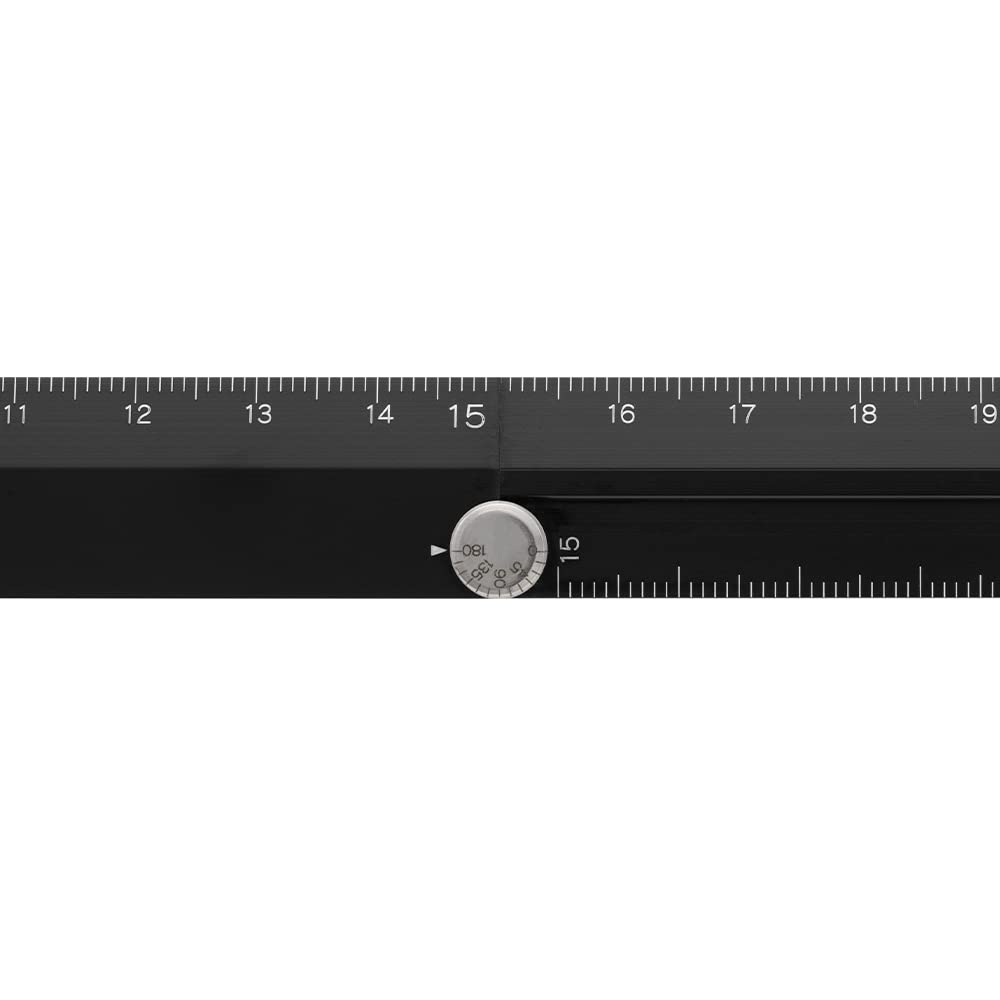 DESIGNPHIL MIDORI Aluminum Model 42286006 Multi-Ruler, 30cm, Black, A,