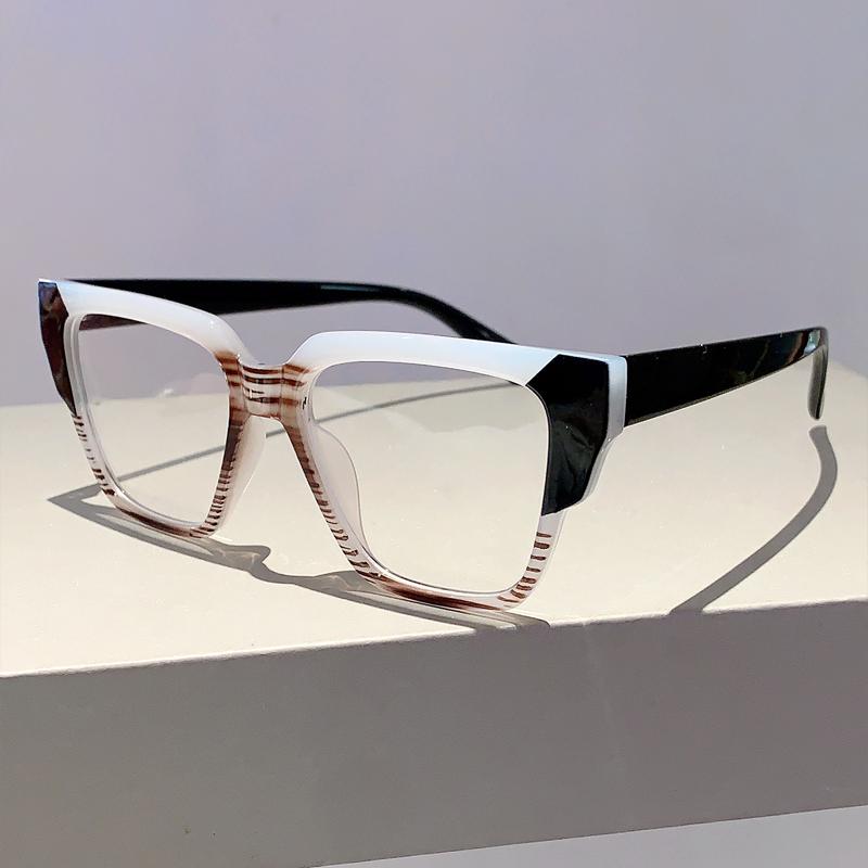 Oversized Eyeglasses Frames 2024 Stylish New In Multicolor Spectacles Trendy Fashion Non-Prescription Women Eyeglasses