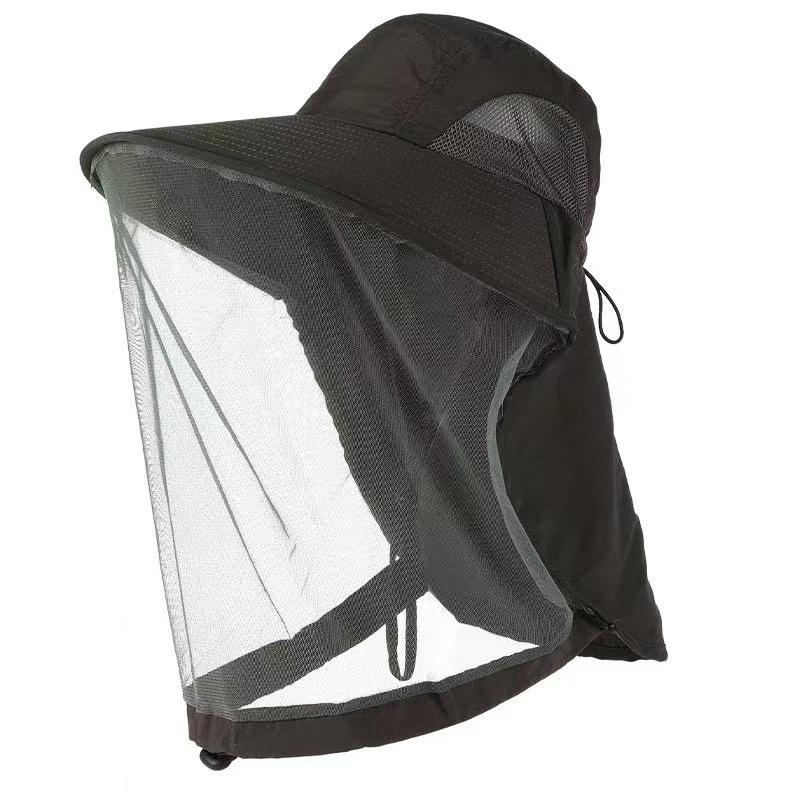 Outdoor Fishing Cap Anti Mosquito Insect Hat Fishing Hat Bug Mesh Head Net Face Protector Camping Hats Fishing Cap