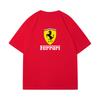 Парные Оверсайз Футболки Ferrari F1 Racing Классический Принт Короткий Рукав Мотоспорт Повседневная Уличная Одежда
