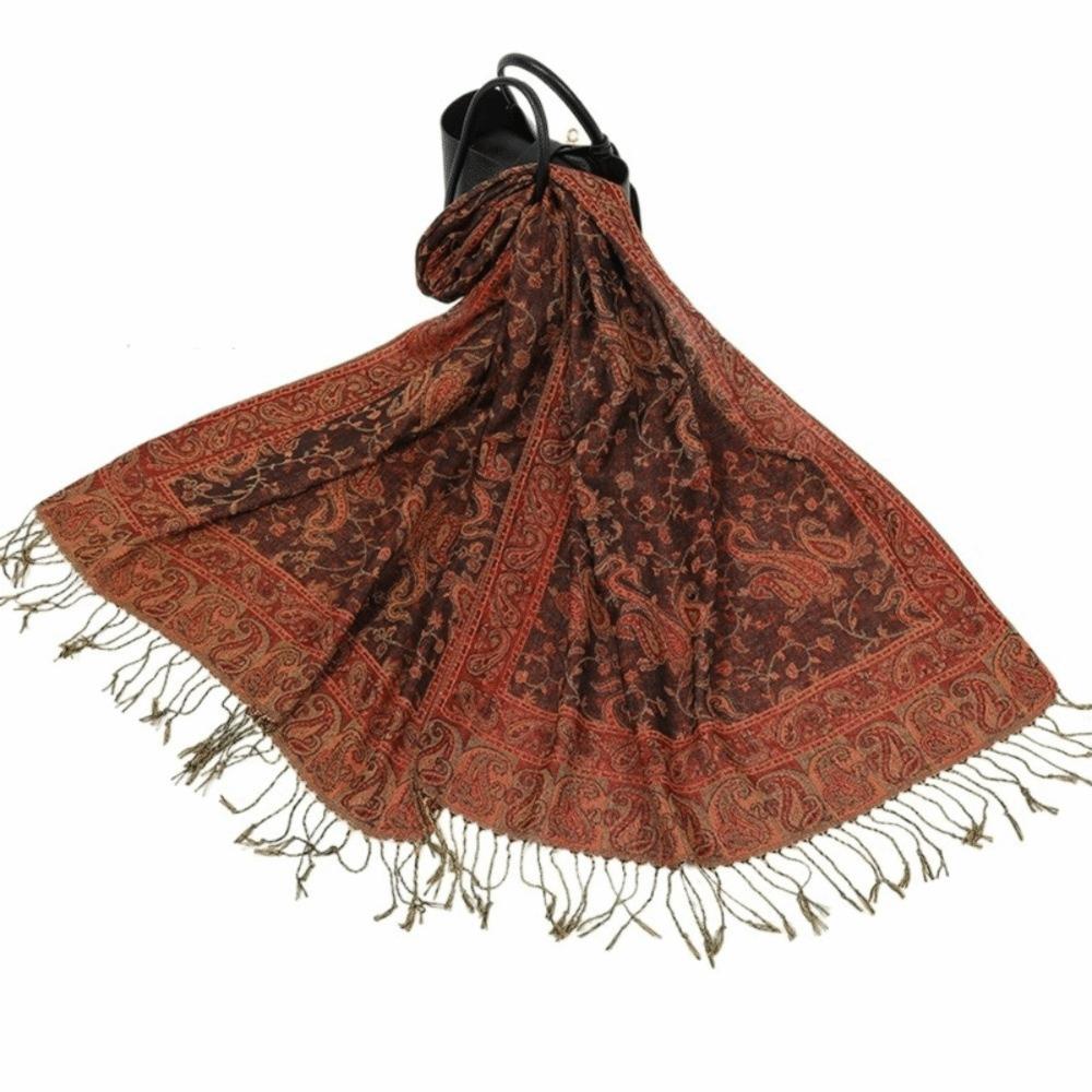 Tassels Sunscreen Shawl Ethnic Style Cashmere Scarf Retro Paisley Shawl Women