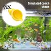 Aquatic Resting Platform Betta Fish Hammock, Conch Pad with Strong Suction Cup, Natural Tank Supplies Bed Bubble Nesting Spot for Tanks, Aquarium