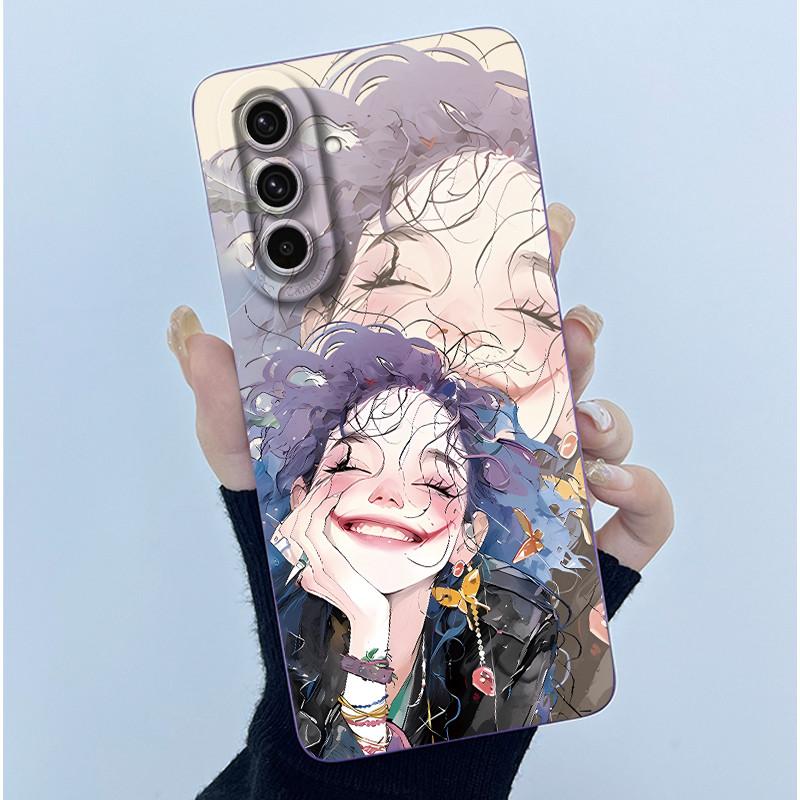 Для Samsung Galaxy A37 A57 5G Чехол Модный Минимализм Масляная Живопись Цветок Силиконовый Мягкий Корпус Новый Дизайн Ударопрочная Задняя Крышка