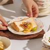 Ретро Цветочная Керамическая Тарелка Модная Креативная Вкусная Суповая Чаша Домашняя Послеобеденная Чашка Десерт Фруктовые Тарелки Изысканная Рыбная Тарелка