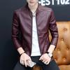 Men's Leather Clothing Spring and Autumn New Black Handsome PU Leather Jacket Korean Version Slim Motorcycle Jacket